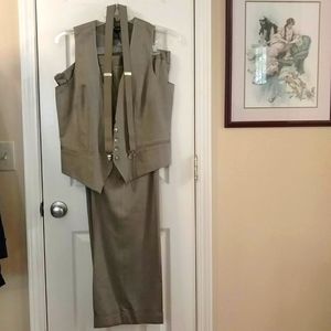 Ladies pant set with vest and suspenders